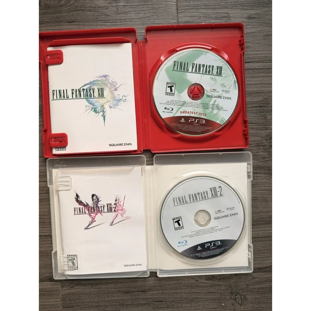 Final Fantasy XIII & XIII-2 PS3 Lot - Sony PlayStation 3 - CIB with Manuals